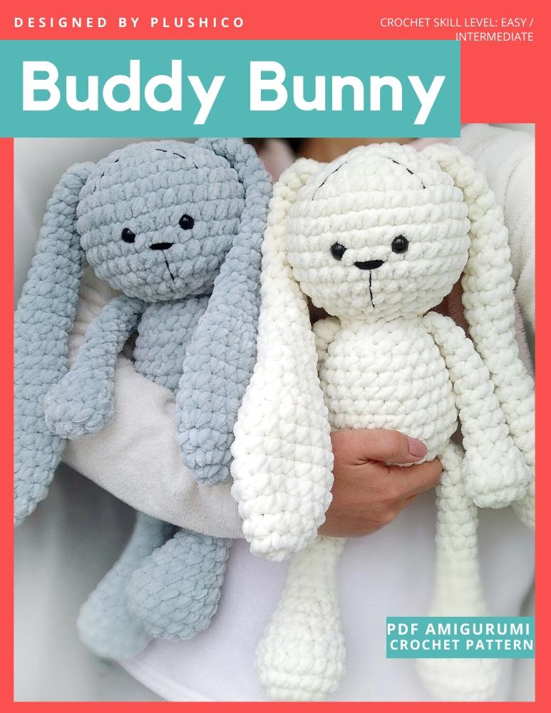 PlushiCo Buddy Bunny Amigurumi PDF Crochet Pattern